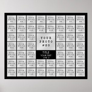 Einfache 51er Fotocollage Personalisierte Benutzer Poster
