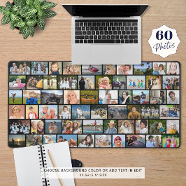 Einfache 60-Bild-Collage benutzerdefinierte Farbe Schreibtischunterlage