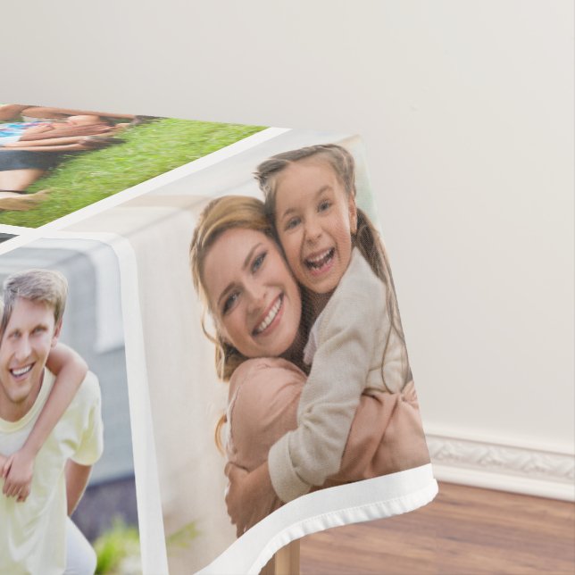 Einfache 60 FotoCollage Tischdecke (Beispiel)