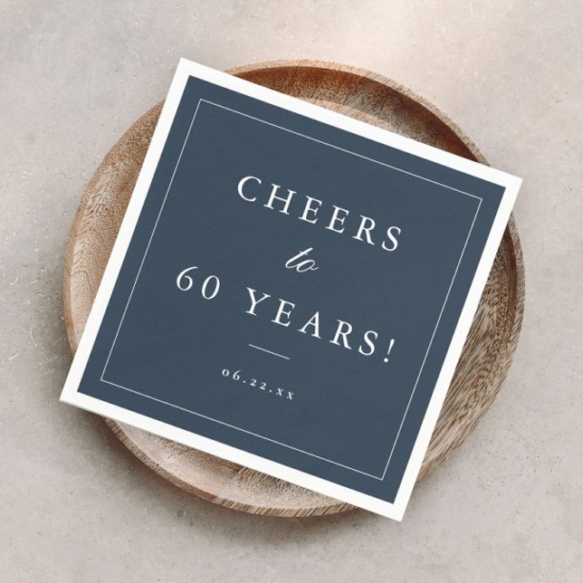 Einfache 60. Geburtstagsparty Serviette (Von Creator hochgeladen)
