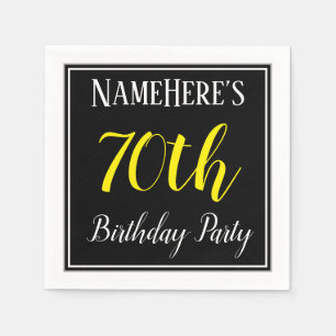 Einfache, 70. Geburtstagsparty mit Individuelle Na Serviette