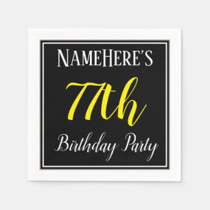 Einfache, 77. Geburtstagsparty mit Individuelle Na Serviette