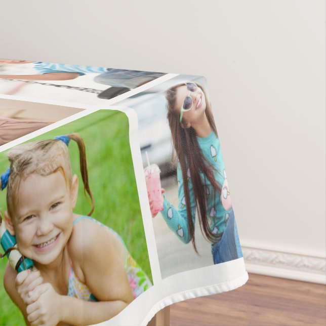 Einfache 78 Foto Collage Tablecloth Tischdecke (Beispiel)