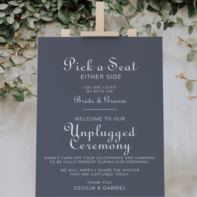 Einfache Abend Boho Hochzeit Unplugged Zeremonie Poster (Von Creator hochgeladen)