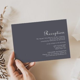 Einfache Abend Boho Hochzeitsempfang Begleitkarte