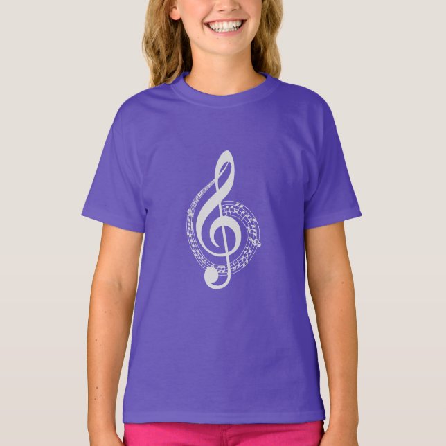 Einfache, aber schöne Musical Note Graphic T-Shirt (Vorderseite)