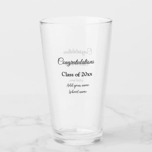 Einfache Abschluss Gratulationen minimalen Zusatz Glas