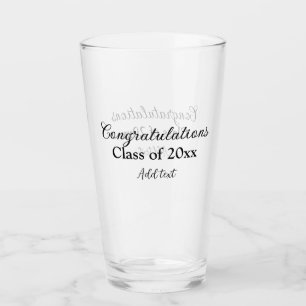 Einfache Abschluss Gratulationen minimalen Zusatz  Glas