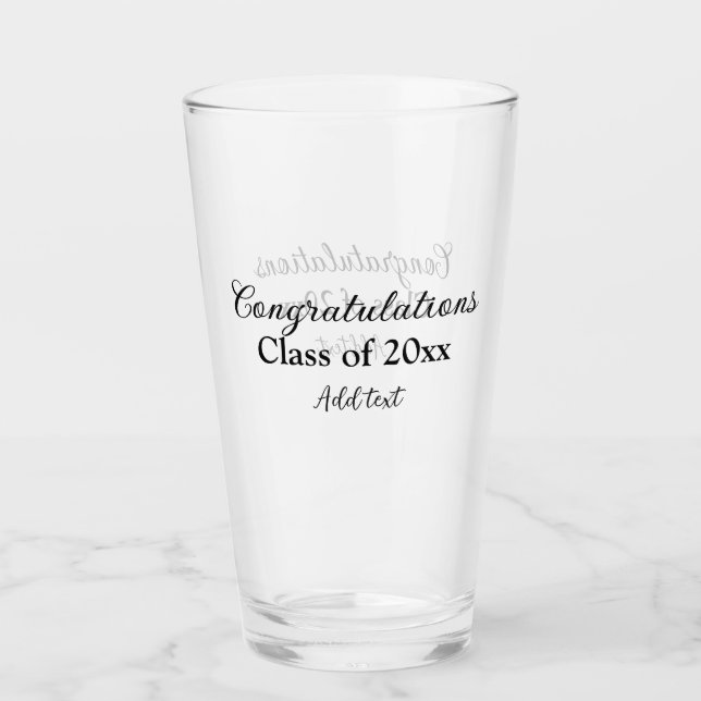Einfache Abschluss Gratulationen minimalen Zusatz  Glas (Vorderseite)