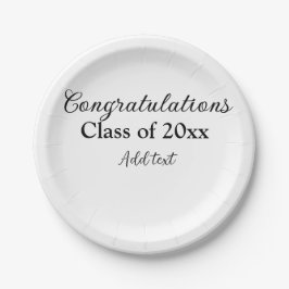 Einfache Abschluss Gratulationen minimalen Zusatz  Pappteller