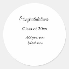 Einfache Abschluss Gratulationen minimalen Zusatz Runder Aufkleber