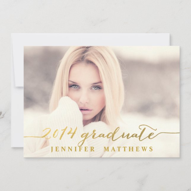 Einfache | Abschluss-Party Einladung (Vorderseite)