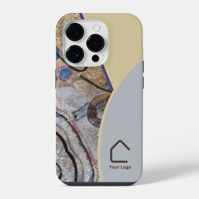 Einfache Abstrakte Akzente QR-Code oder -Logo iPhone Hülle (Rückseite)