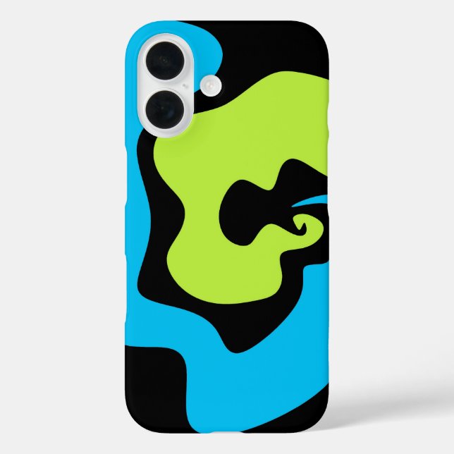 Einfache, Abstrakte blaugrüne Formen Case-Mate iPhone Hülle (Rückseite)