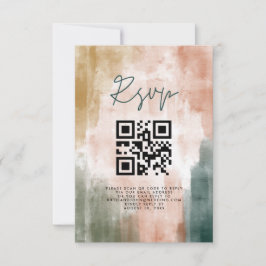 Einfache Abstrakte Hochzeit RSVP Karte