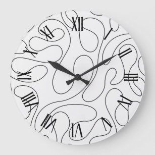Einfache abstrakte Linie Wand-Uhr der Kunst-  Große Wanduhr