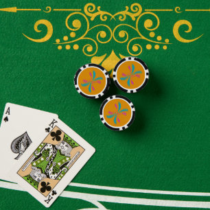 Einfache Abstrakte Schmetterlingsflüge - Messlatte Pokerchips
