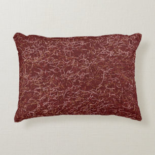 Einfache Abstrakte Thread Art Red Pattern Dekokissen