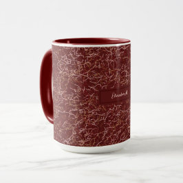 Einfache Abstrakte Thread Art Red Pattern Individu Tasse