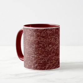 Einfache Abstrakte Thread Art Red Pattern Tasse