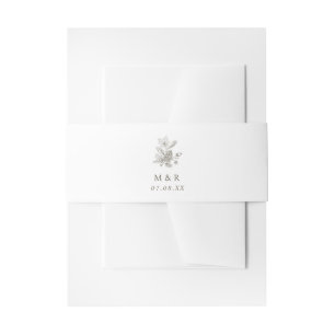 Einfache Acorns & Pinecone Monogramm-Hochzeit im H Einladungsbanderole
