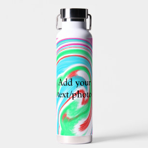 Einfache Acryl-Gießmarmor-Text Namenscustom Trinkflasche