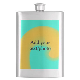 Einfache Acryl-Gussmarmor-Text Namenscustom Flachmann