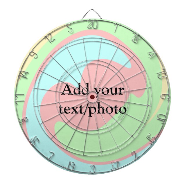 Einfache Acrylpour-Marmor fügen Sie Ihren Textname Dartscheibe (vorne)