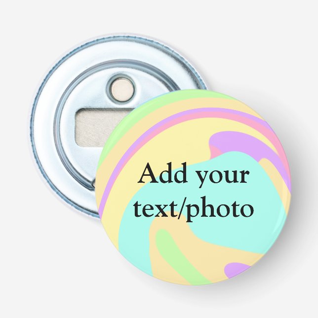 Einfache Acrylpour-Marmor fügen Sie Ihren Textname Flaschenöffner (Vorderseite)