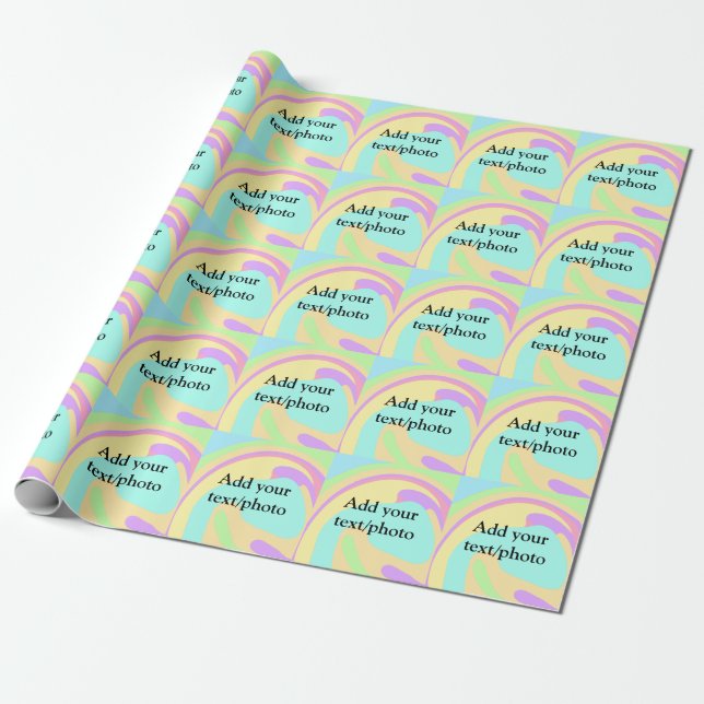 Einfache Acrylpour-Marmor fügen Sie Ihren Textname Geschenkpapier (Ungerollt)