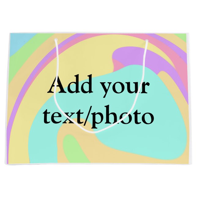 Einfache Acrylpour-Marmor fügen Sie Ihren Textname Große Geschenktüte (Vorderseite)