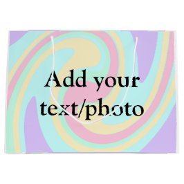 Einfache Acrylpour-Marmor fügen Sie Ihren Textname Große Geschenktüte