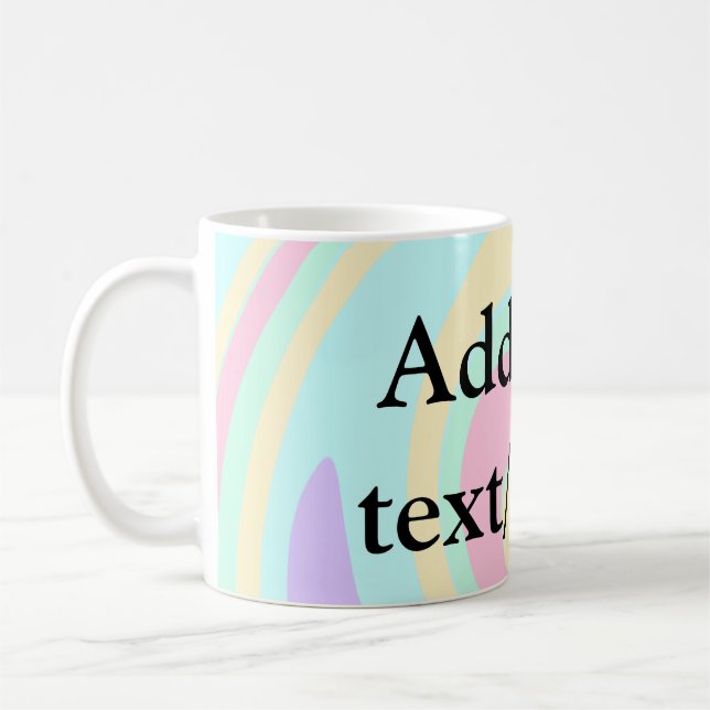 Einfache Acrylpour-Marmor fügen Sie Ihren Textname Kaffeetasse (Links)