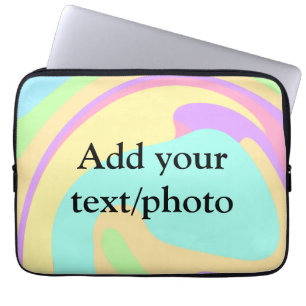 Einfache Acrylpour-Marmor fügen Sie Ihren Textname Laptopschutzhülle