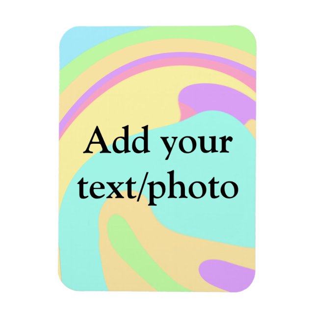 Einfache Acrylpour-Marmor fügen Sie Ihren Textname Magnet (Vertikal)