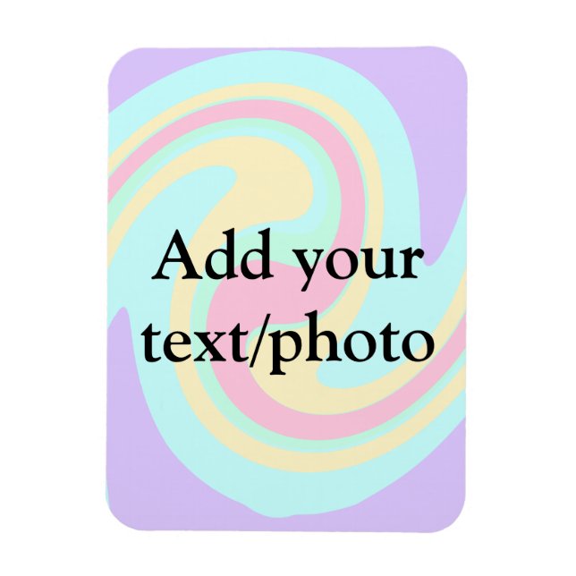 Einfache Acrylpour-Marmor fügen Sie Ihren Textname Magnet (Vertikal)