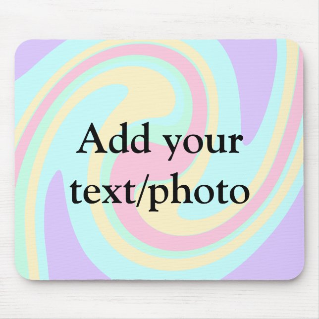 Einfache Acrylpour-Marmor fügen Sie Ihren Textname Mousepad (Vorne)