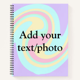Einfache Acrylpour-Marmor fügen Sie Ihren Textname Notizbuch