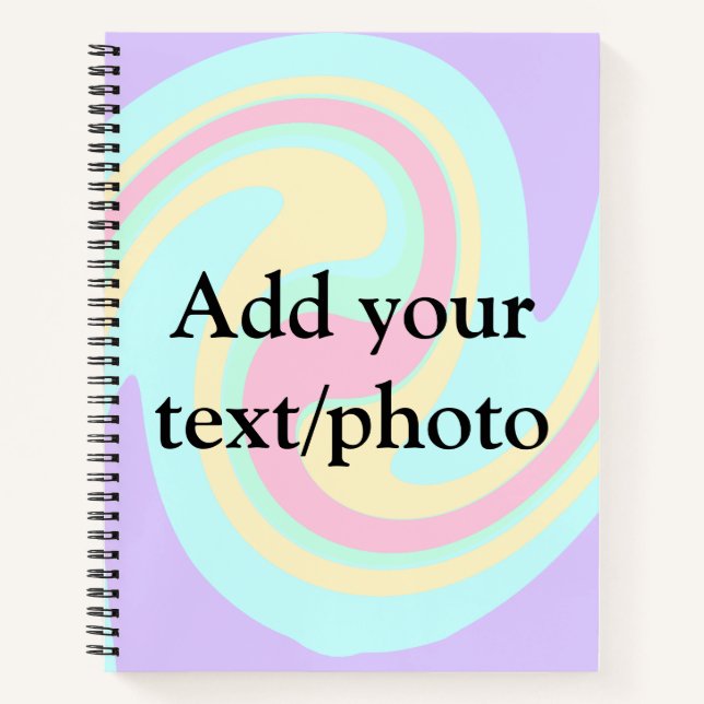 Einfache Acrylpour-Marmor fügen Sie Ihren Textname Notizbuch (Vorderseite)