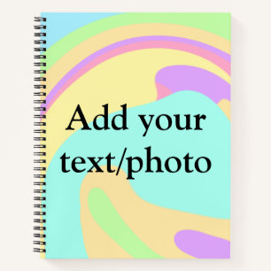 Einfache Acrylpour-Marmor fügen Sie Ihren Textname Notizbuch