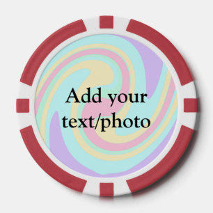 Einfache Acrylpour-Marmor fügen Sie Ihren Textname Pokerchips