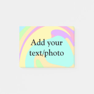 Einfache Acrylpour-Marmor fügen Sie Ihren Textname Post-it Klebezettel