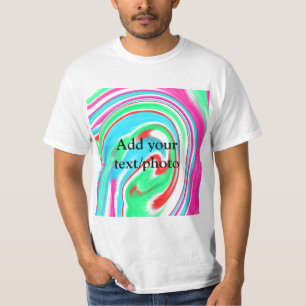 Einfache Acrylpour-Marmor fügen Sie Ihren Textname T-Shirt