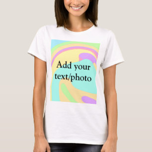 Einfache Acrylpour-Marmor fügen Sie Ihren Textname T-Shirt