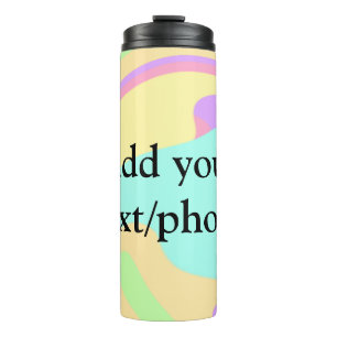 Einfache Acrylpour-Marmor fügen Sie Ihren Textname Thermosbecher