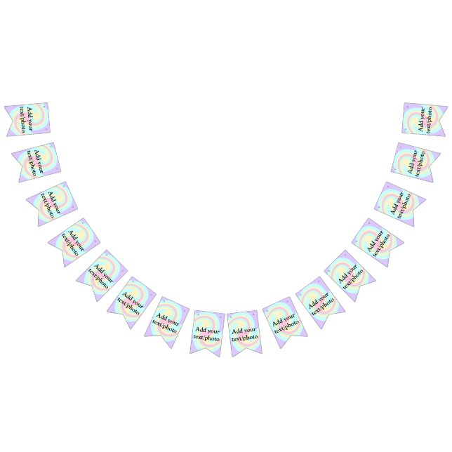 Einfache Acrylpour-Marmor fügen Sie Ihren Textname Wimpelkette (Alle)