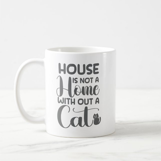 Einfache adorable Katze Moderne, feine Liebe Komfo Kaffeetasse (Links)
