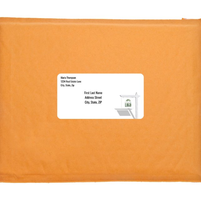 Einfache Adressenaufschrift für Unternehmen (Real Estate Agent Custom Labels)