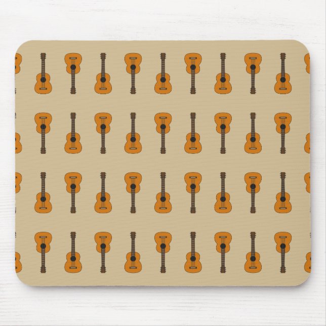 Einfache akustische Gitarre Cartoon Mousepad (Vorne)