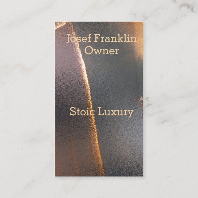 Einfache Alkohol Tinte Blau und Gold Visitenkarte (Vorderseite)